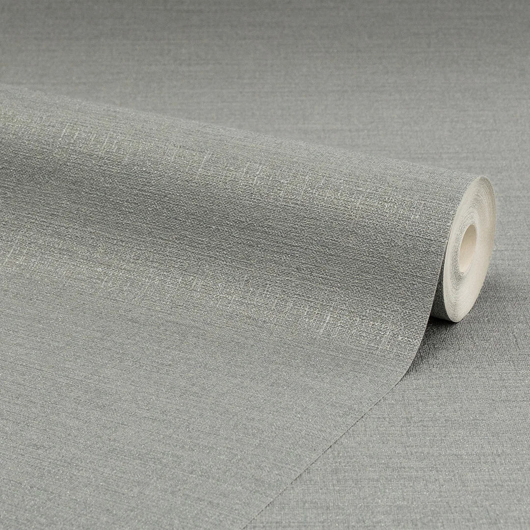 Textura Plain Glitter Textured Wallpaper in Grey - Image 4