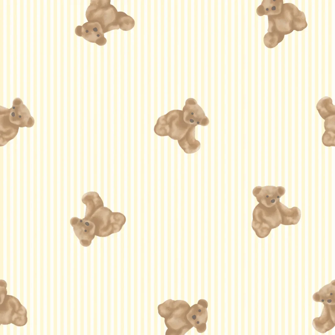 The Bear Wallpaper in Lemon Yellow