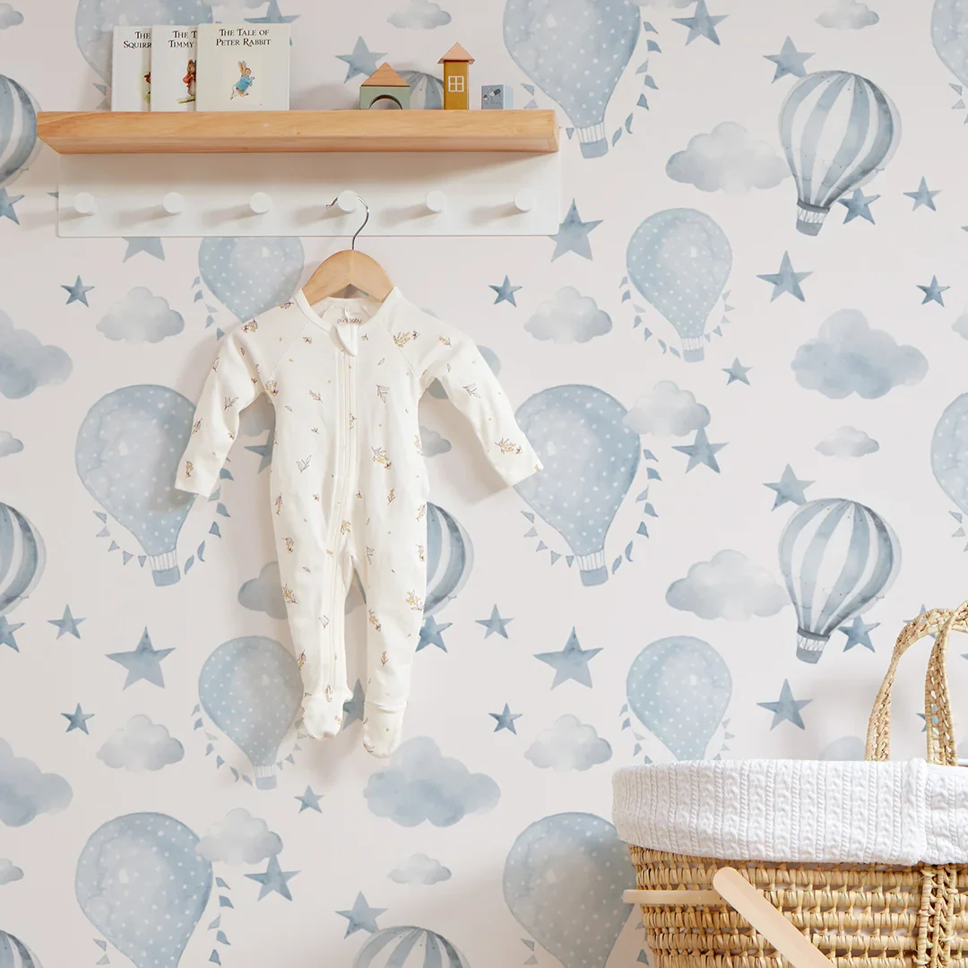 The Great Adventure Wallpaper in Blue and White - Image 3
