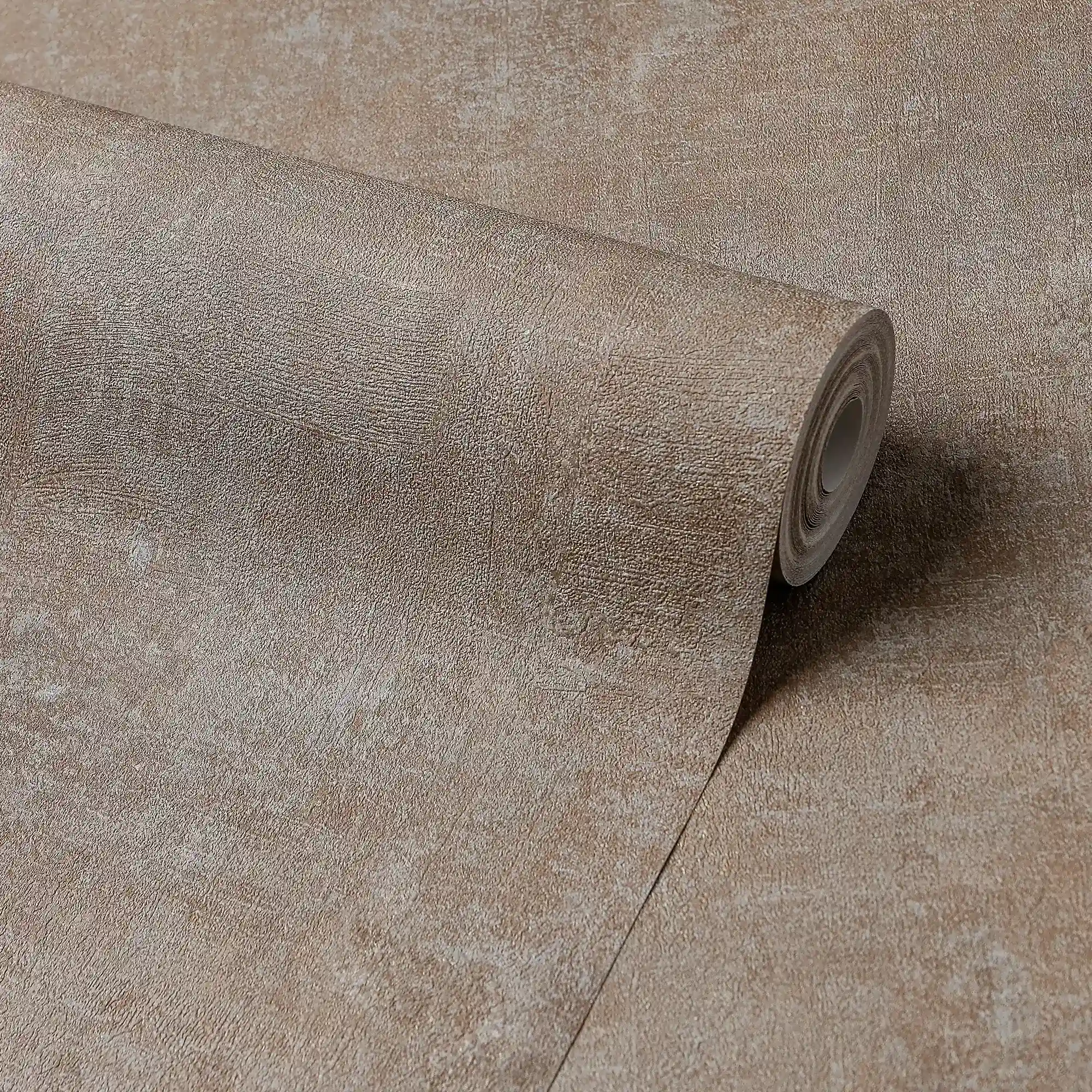 Torino Wallpaper in Cappuccino with Gold Metallic - Image 4