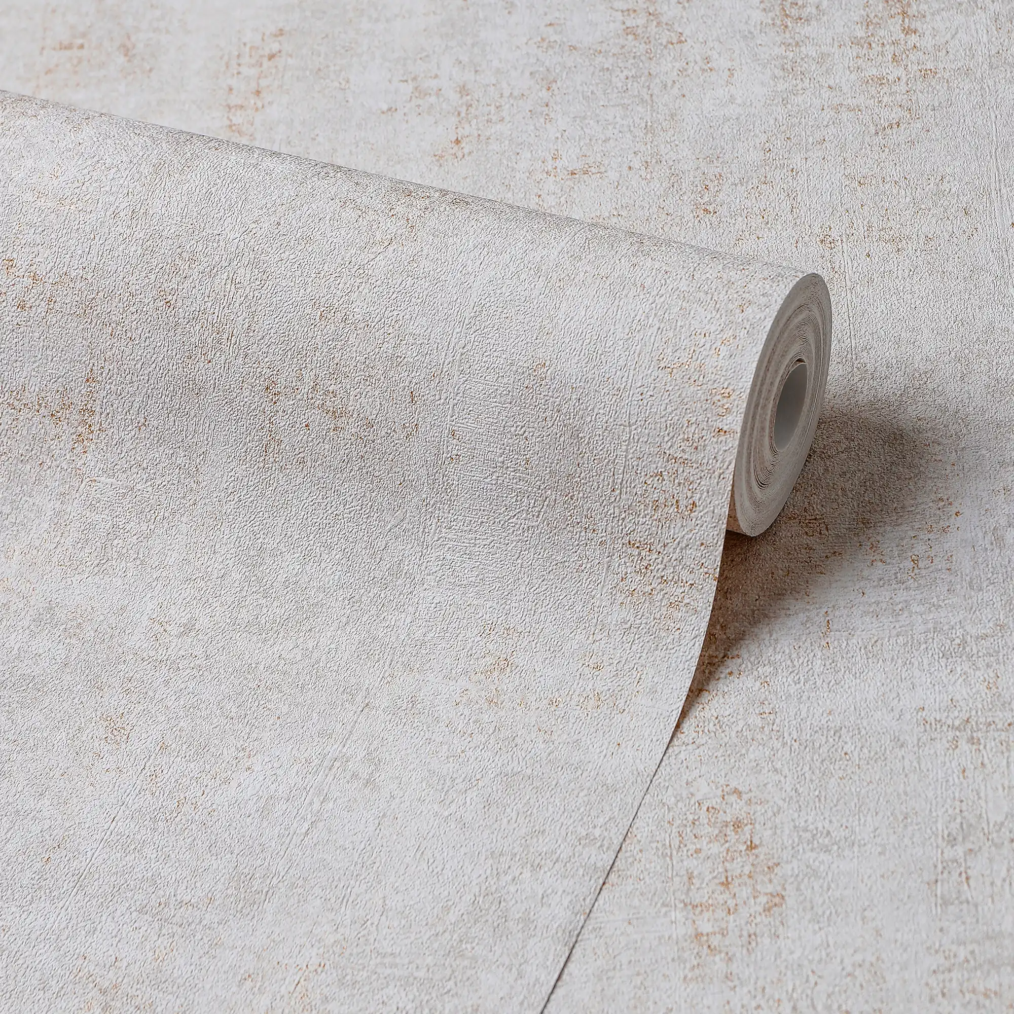 Torino Wallpaper in Stone with Gold Metallic - Image 4