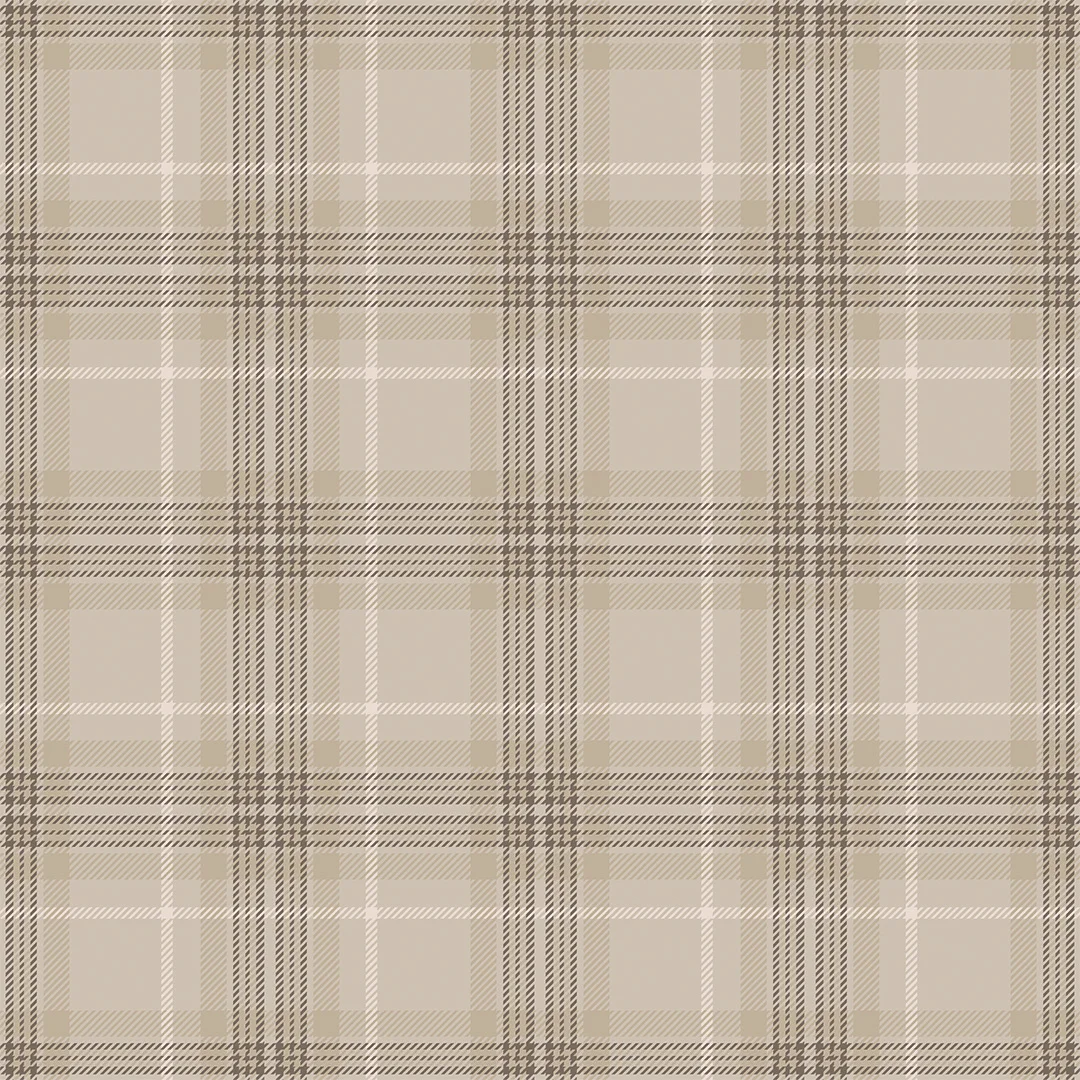 Traditional Check Wallpaper in Camel