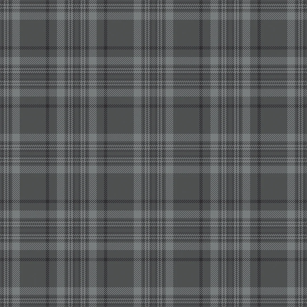 Traditional Check Wallpaper in Charcoal