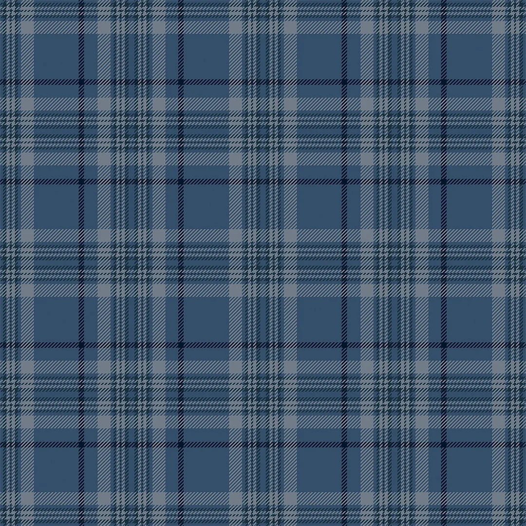 Traditional Check Wallpaper in Navy