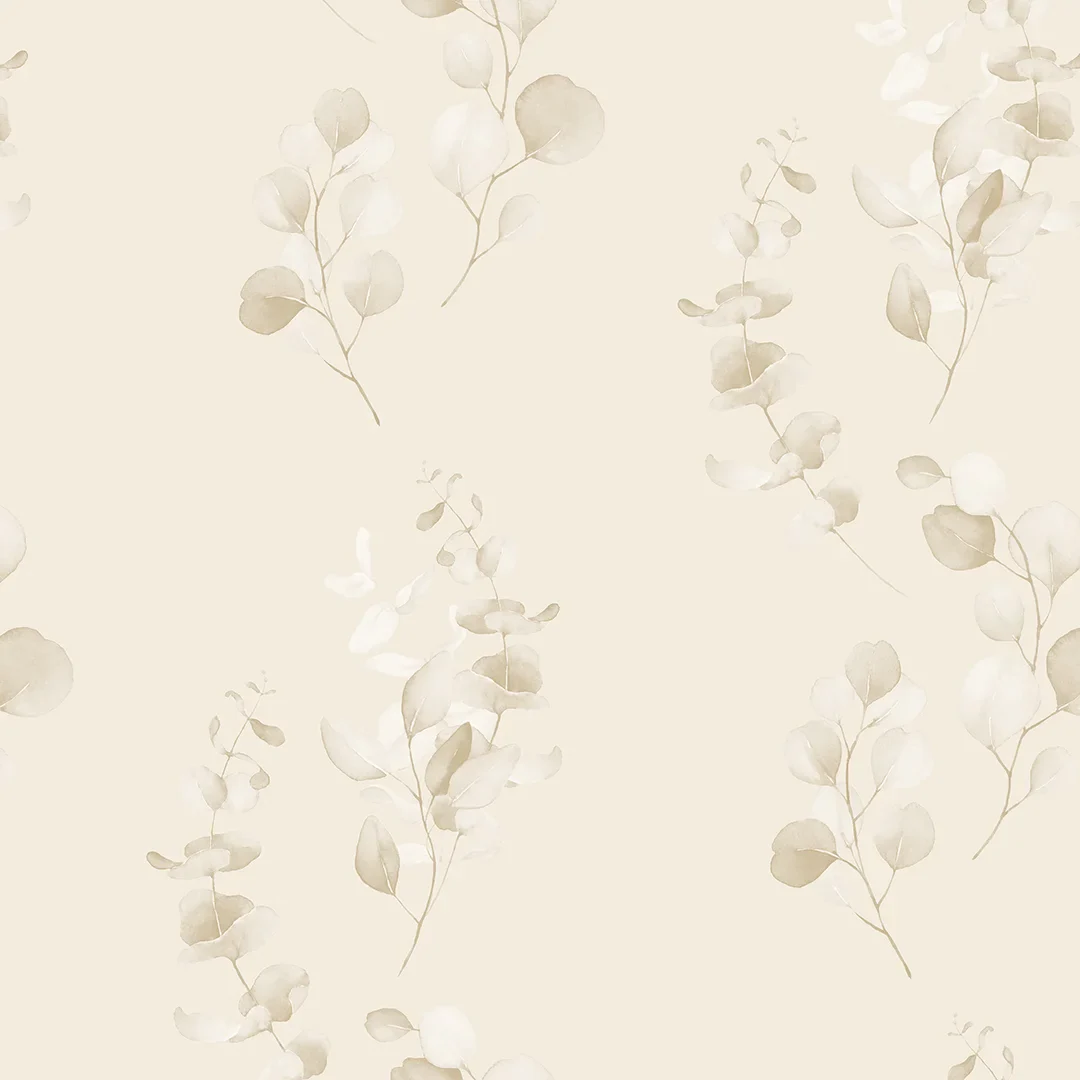Trailing Eucalyptus Wallpaper in Sandstone