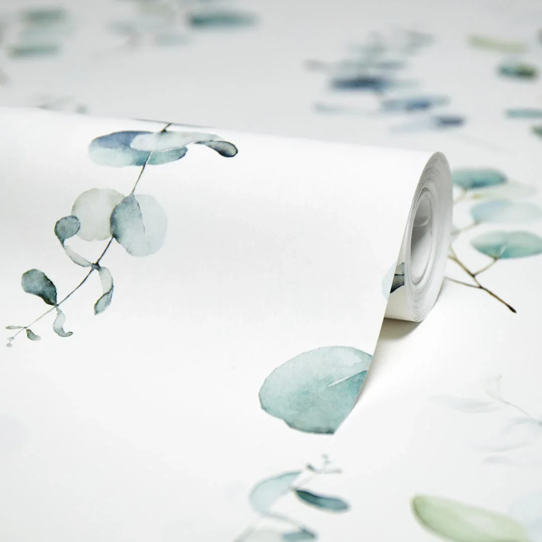 Trailing Eucalyptus Wallpaper in Soft Greens - Image 4