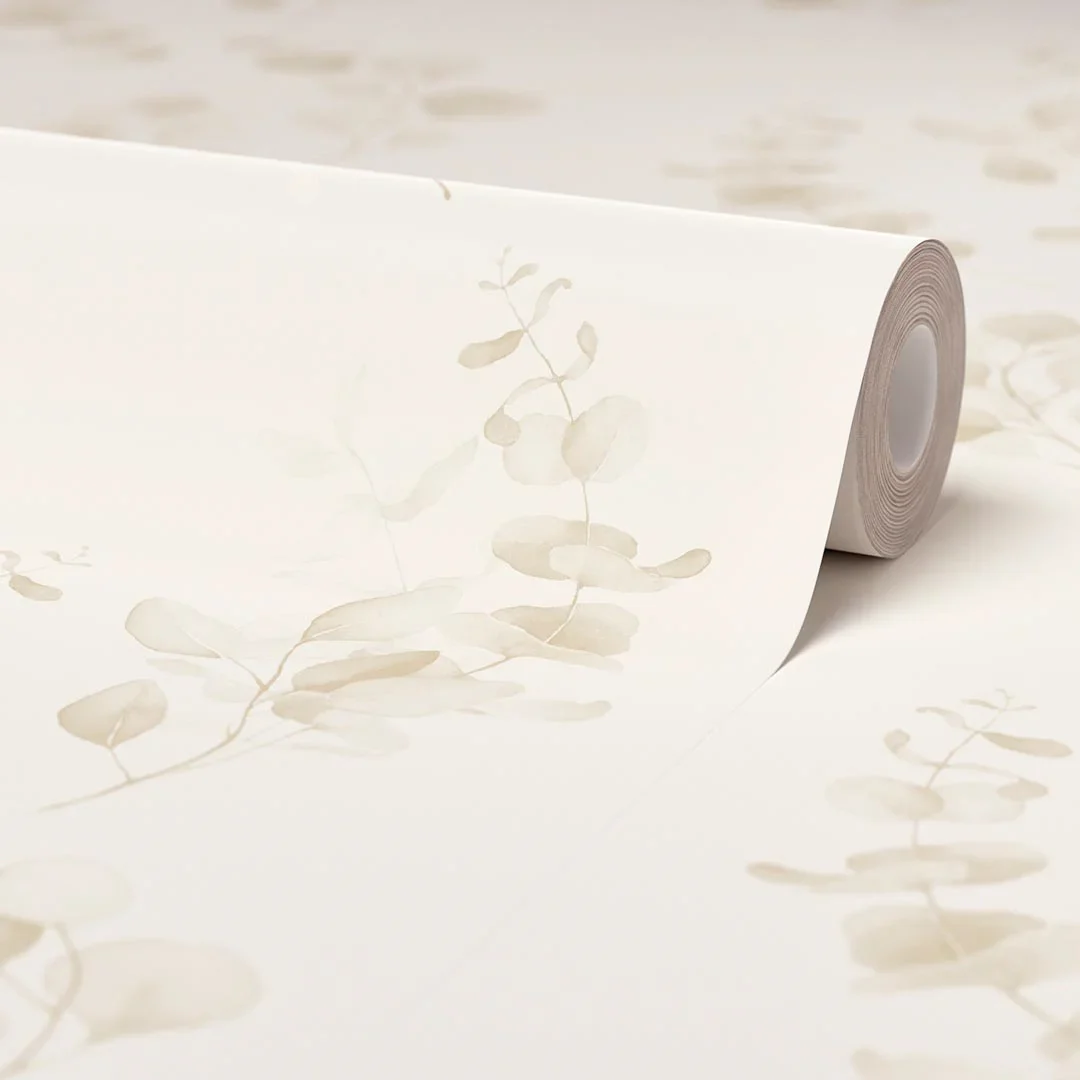 Trailing Eucalyptus Wallpaper in Warm Neutrals - Image 4