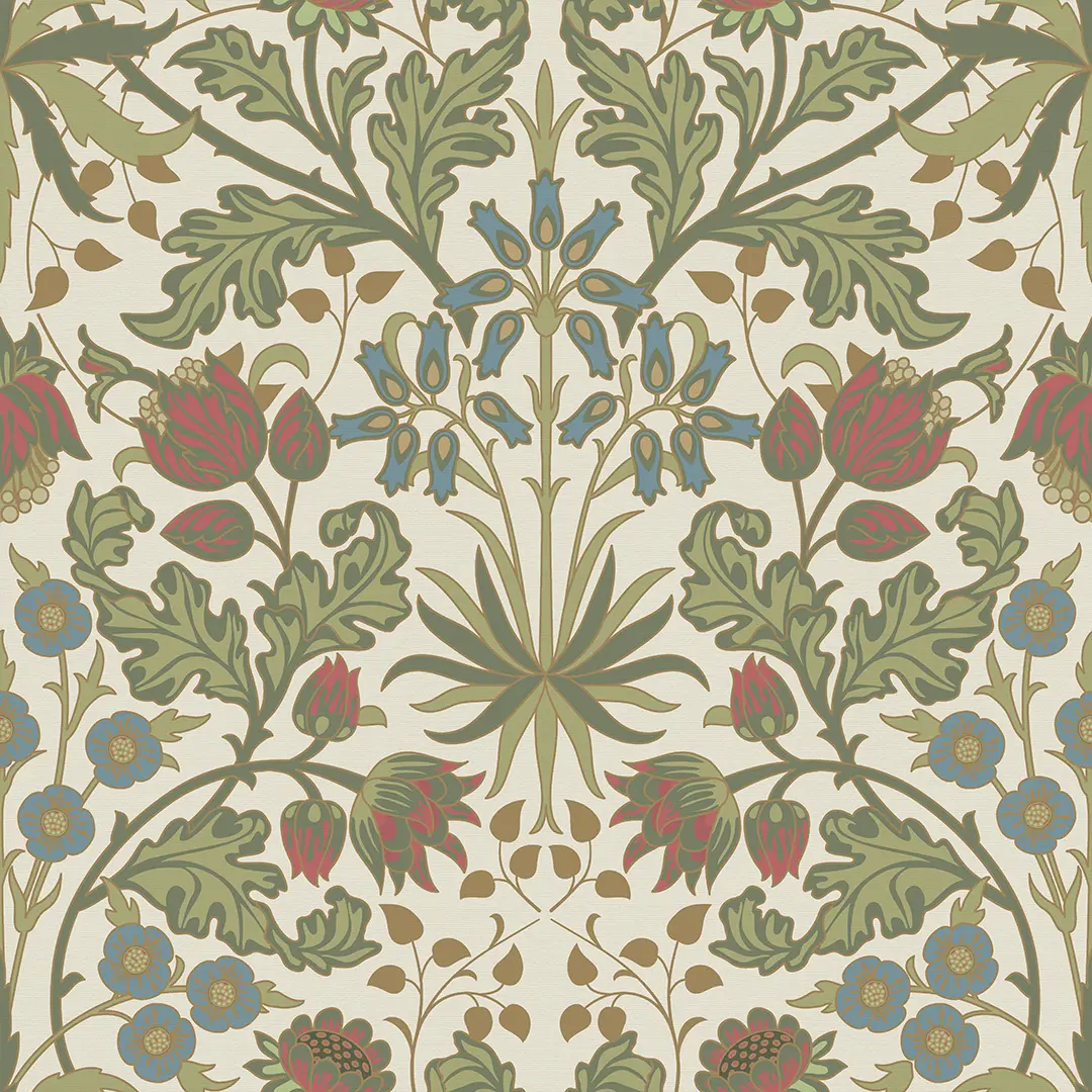 Tulip Trellis Wallpaper in Cream