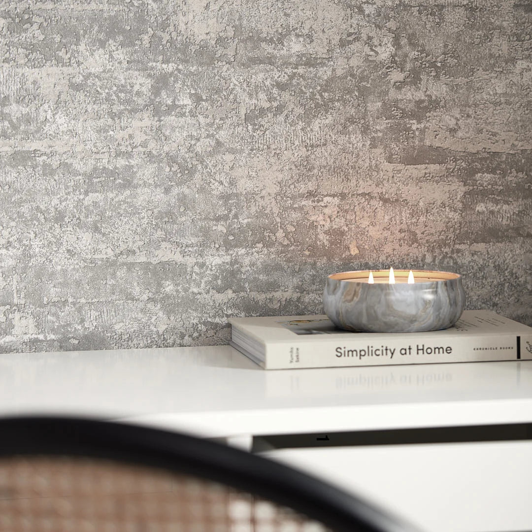 Valencia Wallpaper in Silver - Image 3