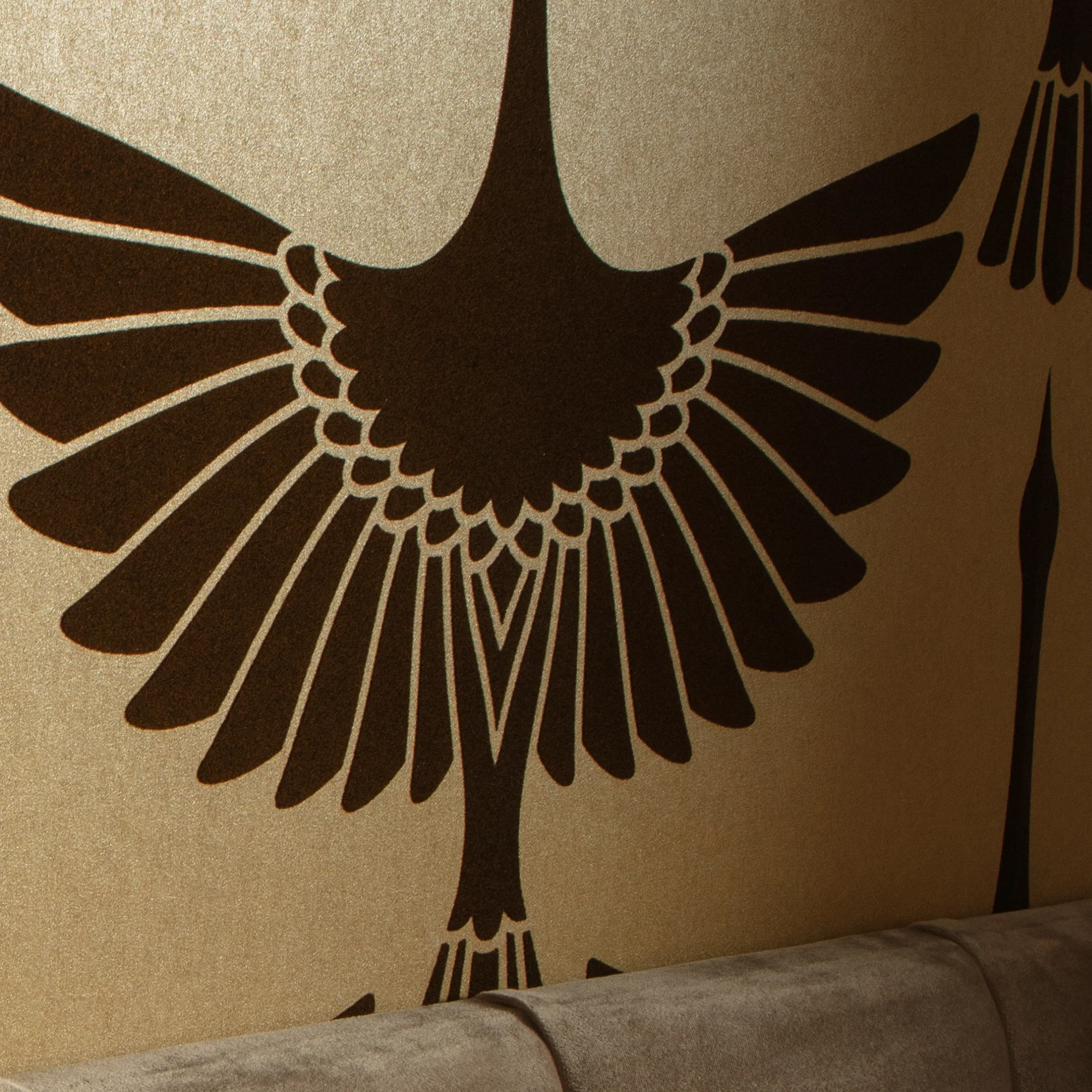 Velvet Opulence Wallpaper in Gold and Dappled Umber - Image 5