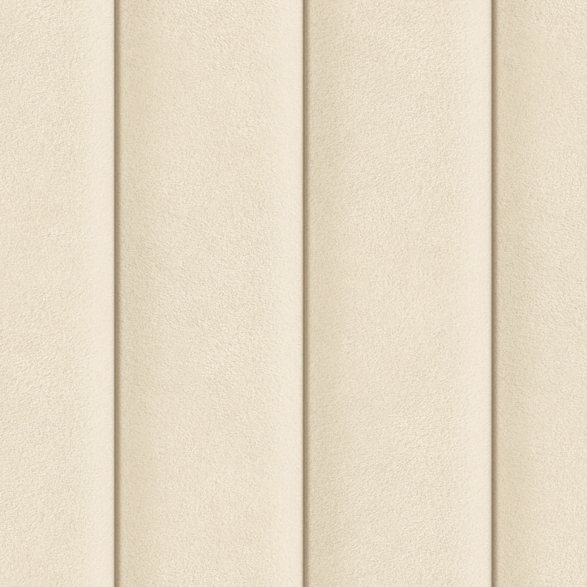 Velvet Padded Headboard Effect Panel Wallpaper in Soft Cream - Image 3