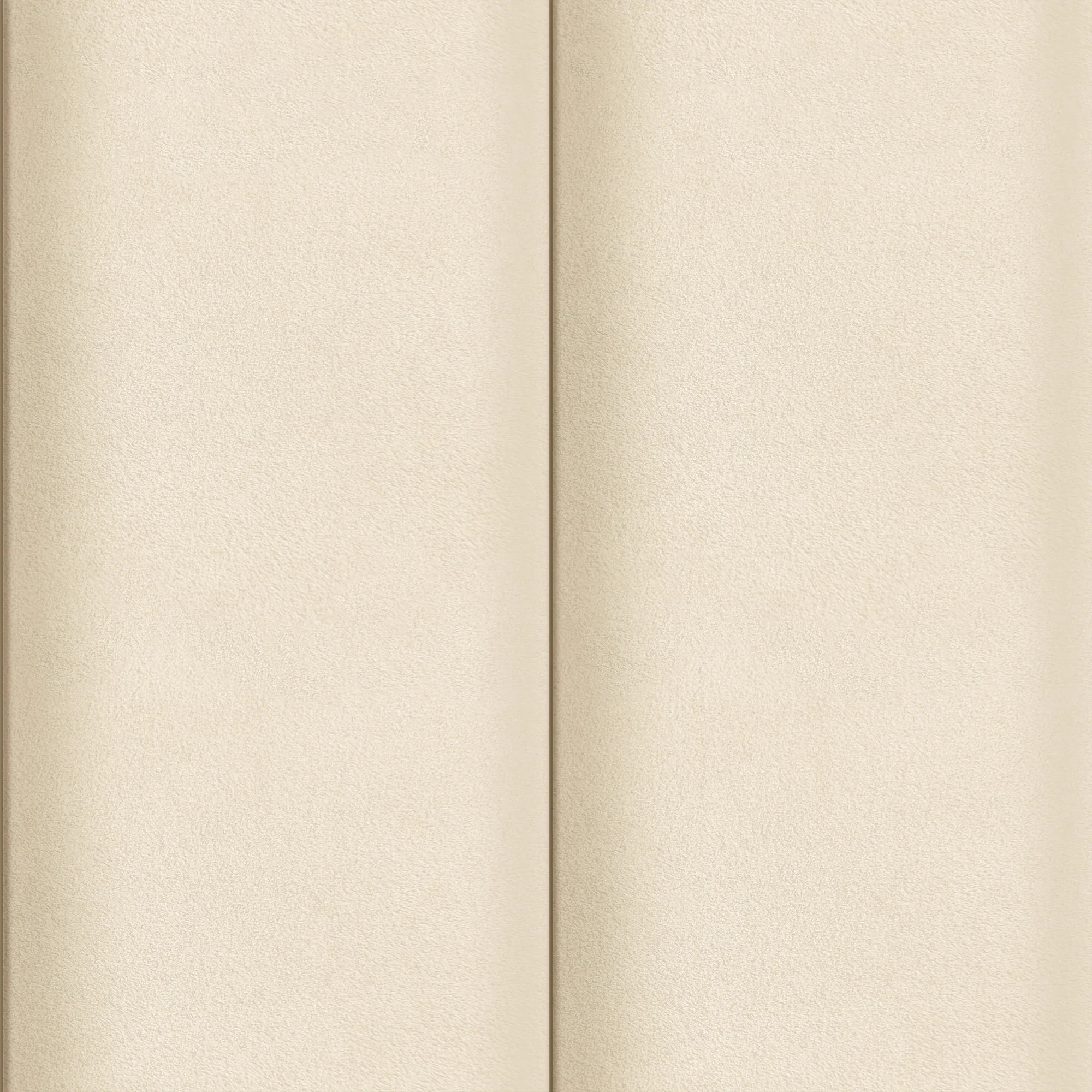 Velvet Padded Headboard Effect Wide Panel Wallpaper in Soft Cream - Image 2