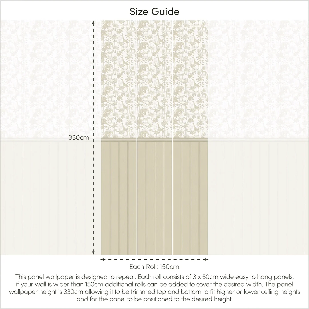 Vintage Explorer Panel Wallpaper in Neutral with Neutral Panel - Image 4