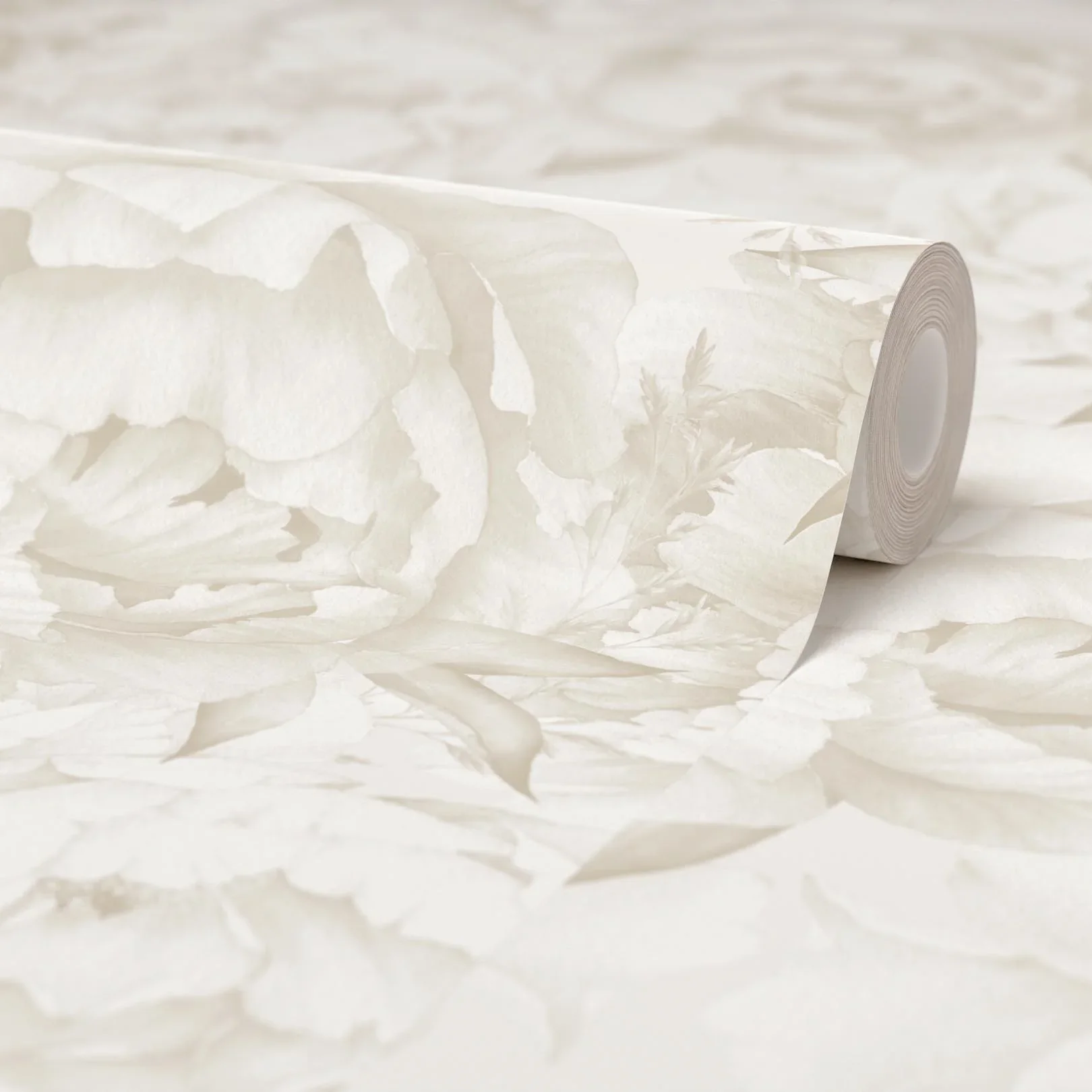 Vintage Peony Wallpaper in Cool Neutrals - Image 4