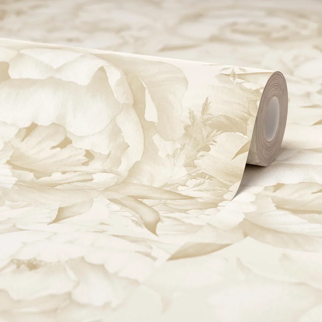 Vintage Peony Wallpaper in Warm Neutrals - Image 4