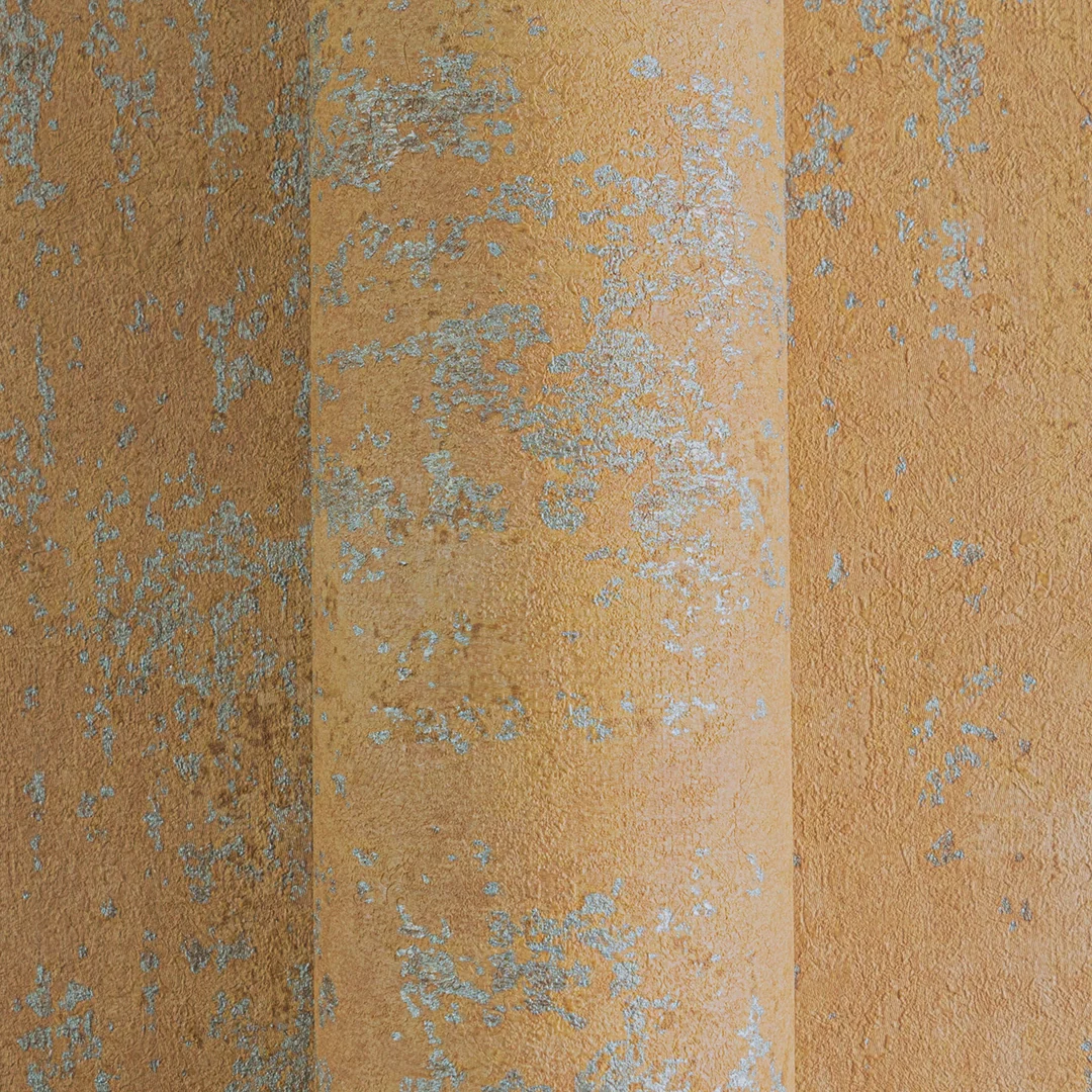 Weathered Metal Wallpaper in Rust - Image 3