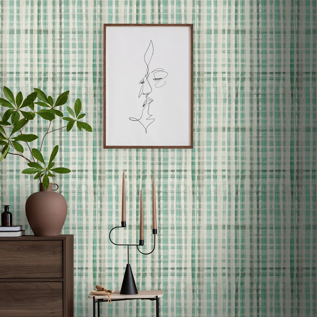 Weave Wallpaper in Duck Egg - Image 2