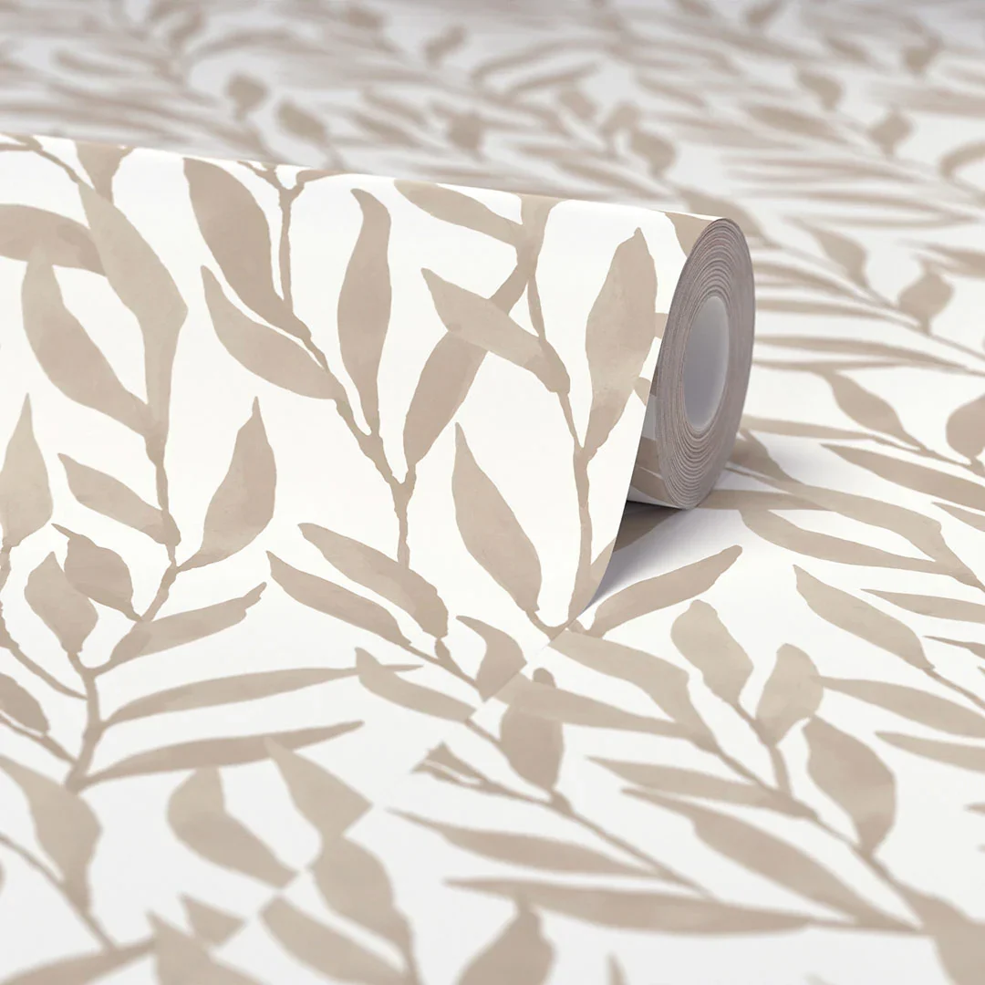 Willow Leaf Wallpaper in Natural - Image 4
