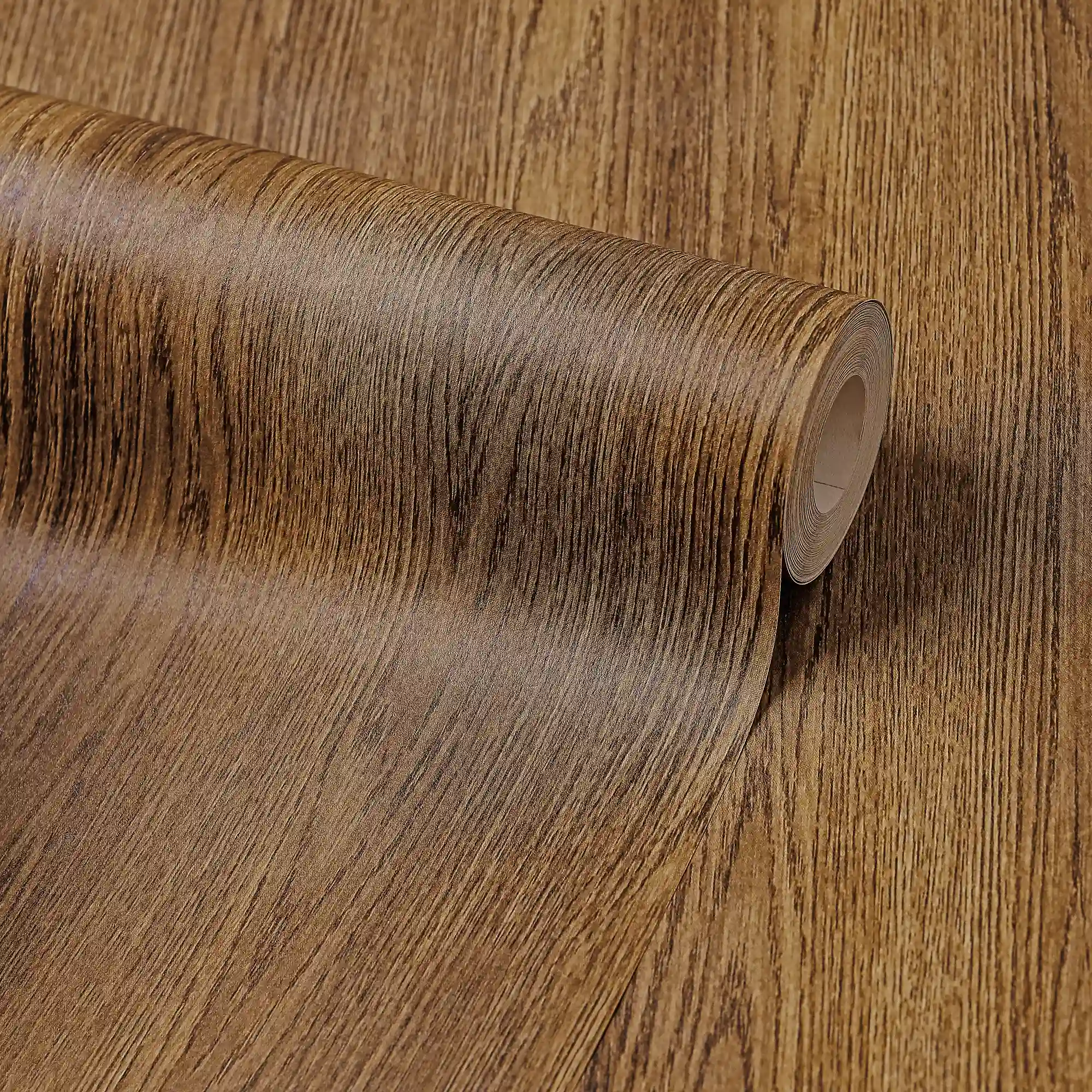 Wood Grain Wallpaper in Dark Oak - Image 4