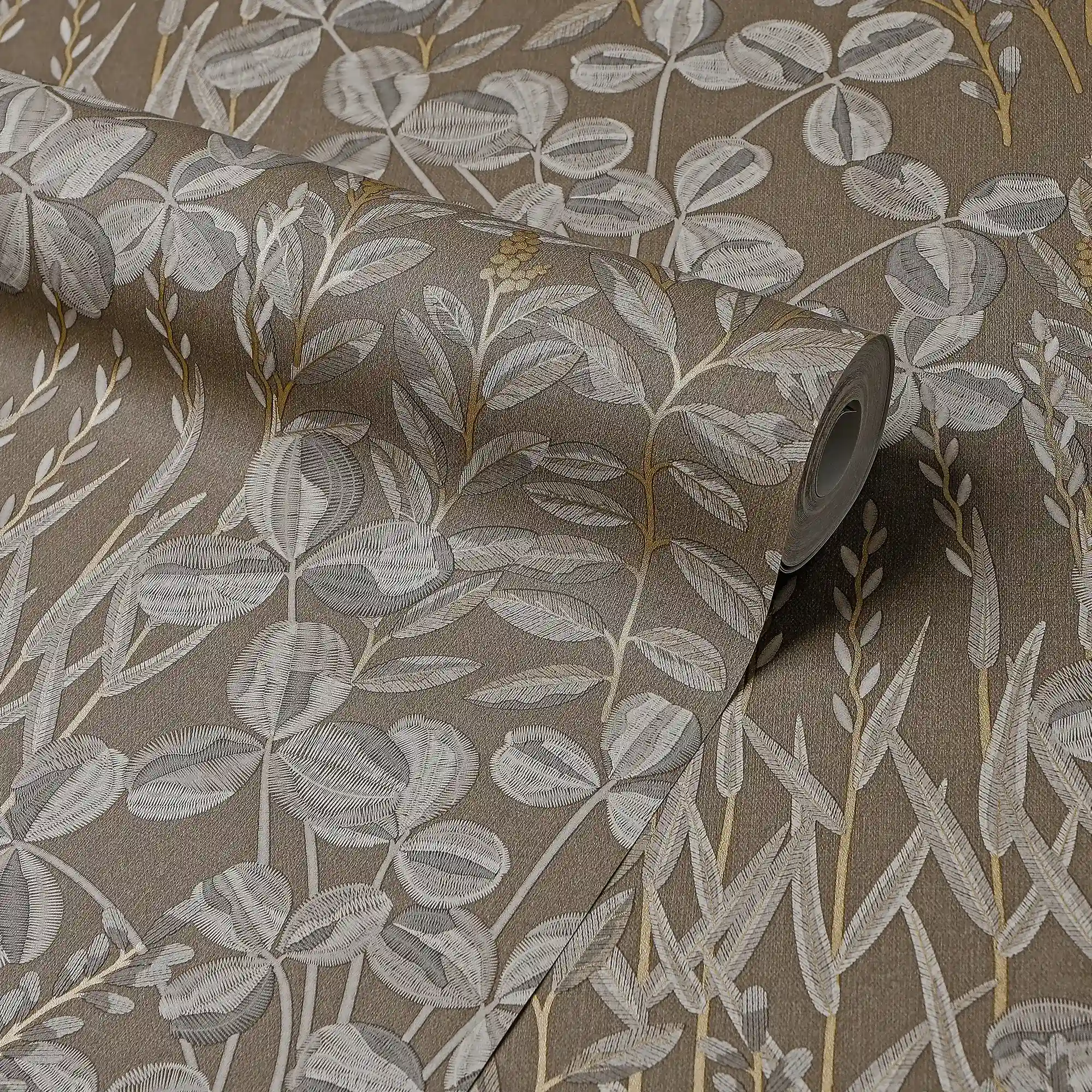 Woodland Meadow Wallpaper in Cappuccino - Image 4