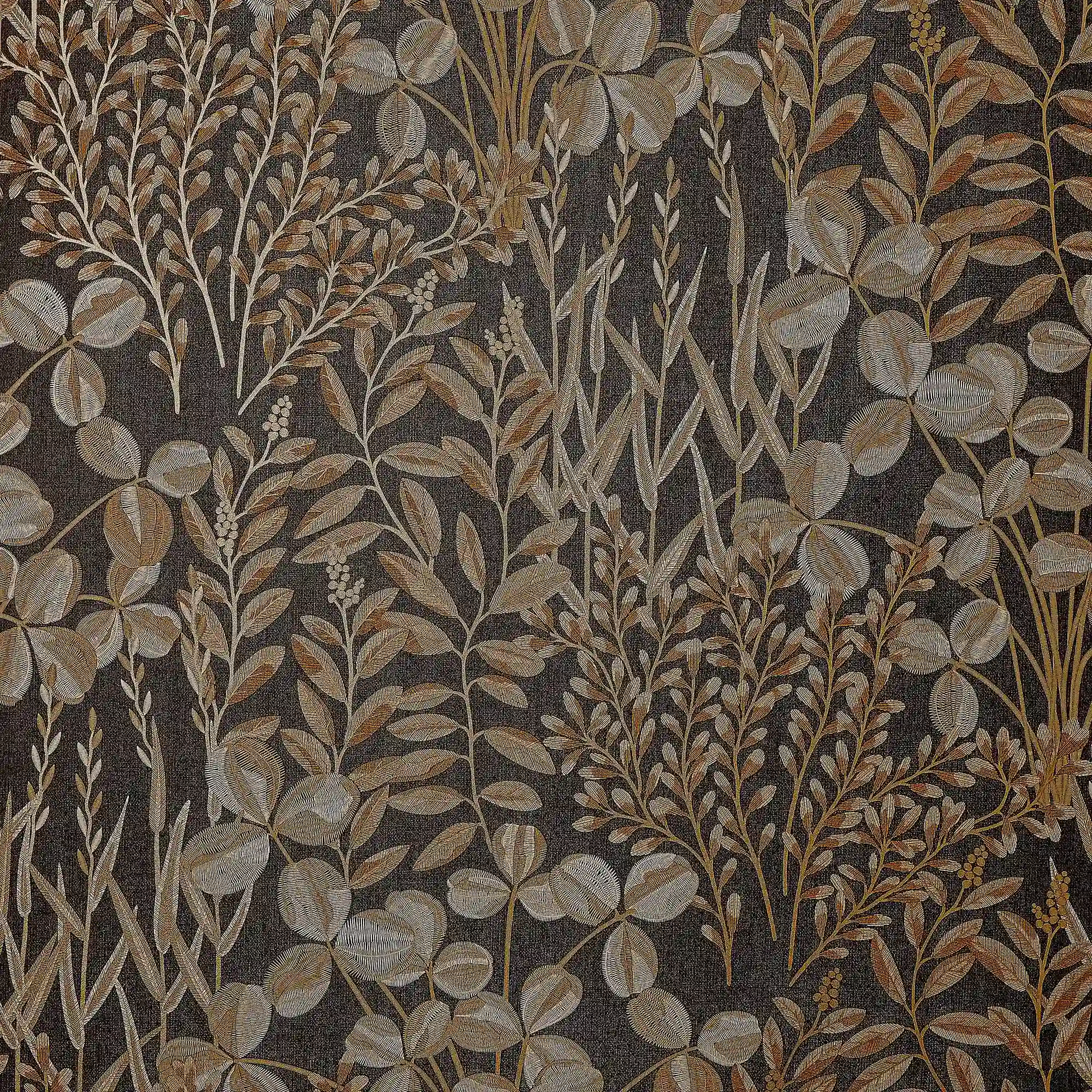 Woodland Meadow Wallpaper in Graphite
