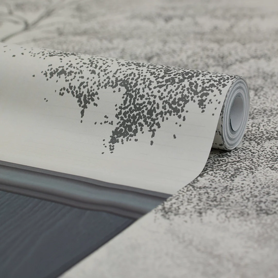 Woodland Whisper Panel Wallpaper in Slate - Image 4