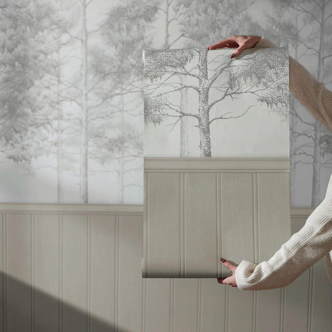 Woodland Whisper Panel Wallpaper in Taupe - Image 2