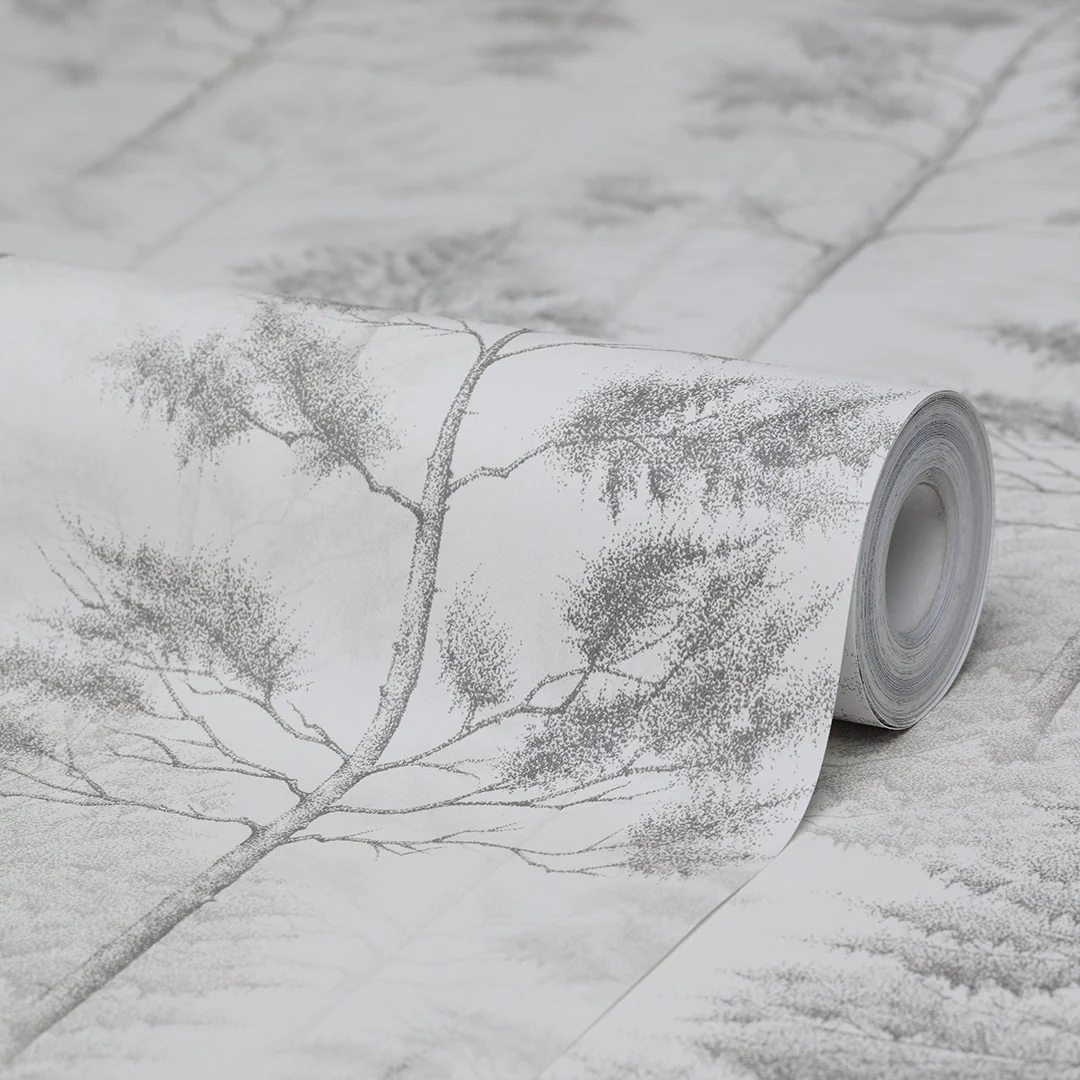 Woodland Whisper Wallpaper in Warm Grey - Image 4