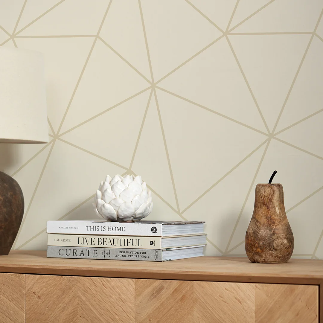 Zara Wallpaper in Mushroom and Cream - Image 3